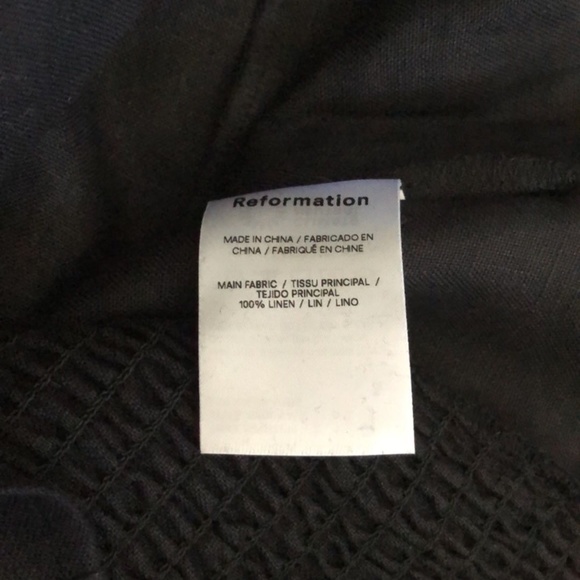 Reformation Arancini Linen Top - Black - Picture 5 of 6